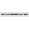 Découpe de lettres : "COURTAGE CREDIT ET PLACEMENT"