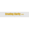 Découpe de lettres : "Creating Clarity +++"