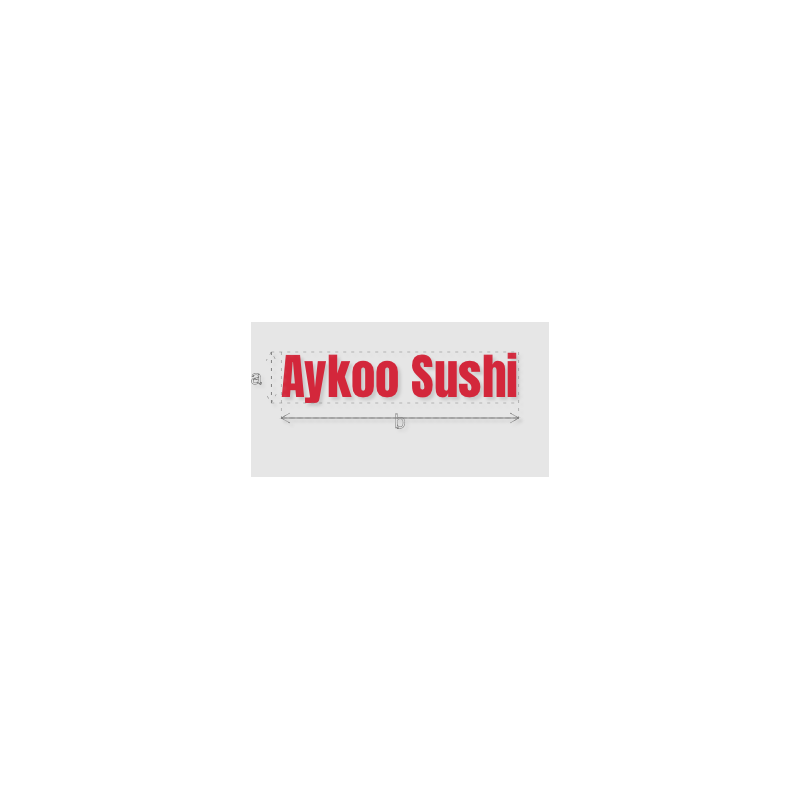 Découpe de lettres : "Aykoo Sushi"