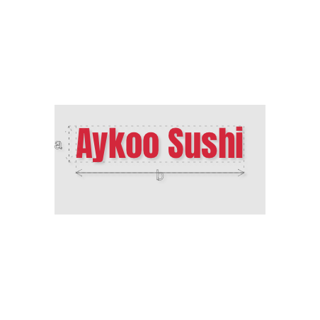 Découpe de lettres : "Aykoo Sushi"