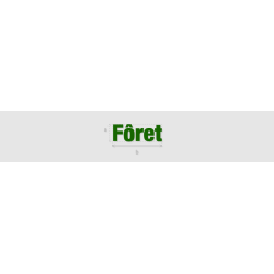 Découpe de lettres : "Fôret"