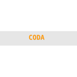 Découpe de lettres : "CODA "