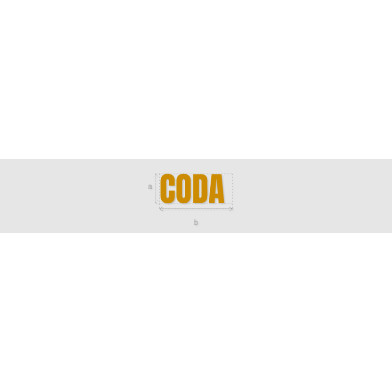 Découpe de lettres : "CODA "
