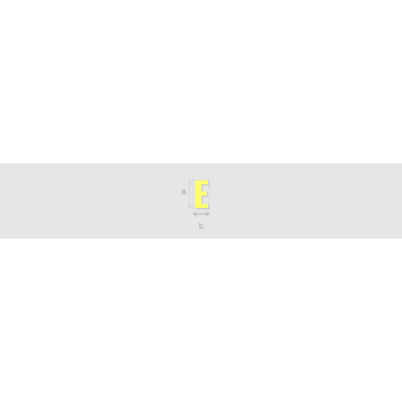 Découpe de lettres : "E"