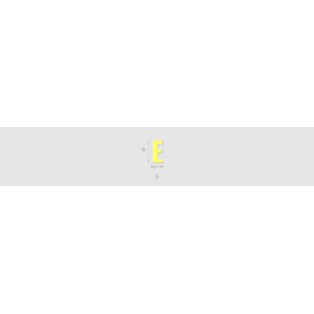 Découpe de lettres : "E"