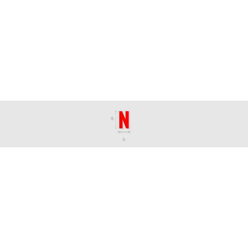 Découpe de lettres : "N"