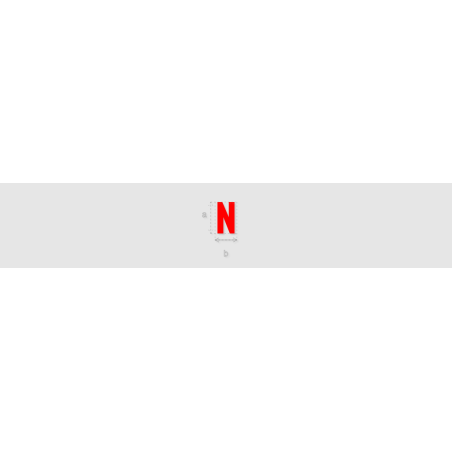 Découpe de lettres : "N"
