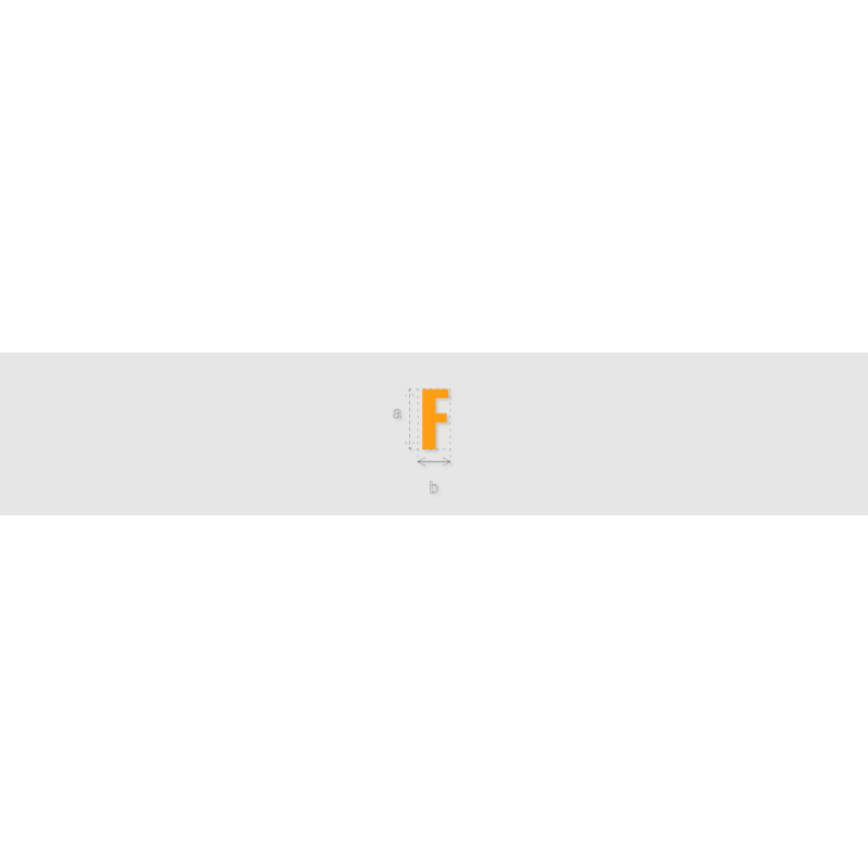 Découpe de lettres : "F"