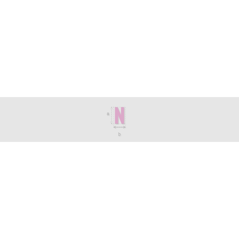 Découpe de lettres : "N"