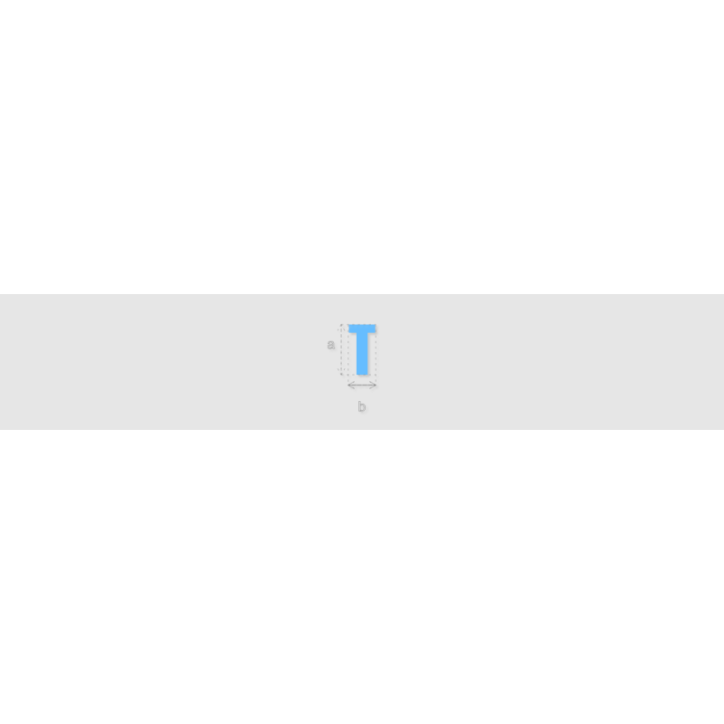 Découpe de lettres : "T"