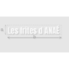 Découpe de lettres : "Les frites d ANAÉ "