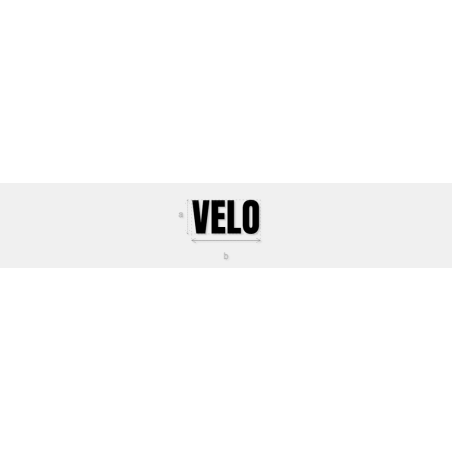 Découpe de lettres : "VELO"