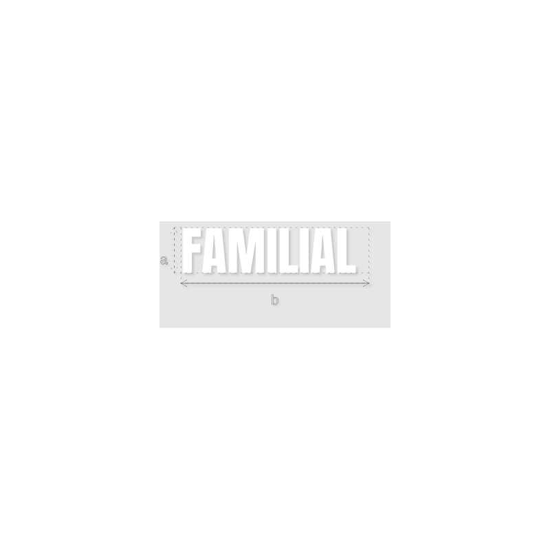 Découpe de lettres : "FAMILIAL "