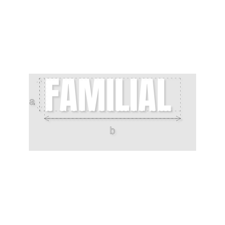 Découpe de lettres : "FAMILIAL "