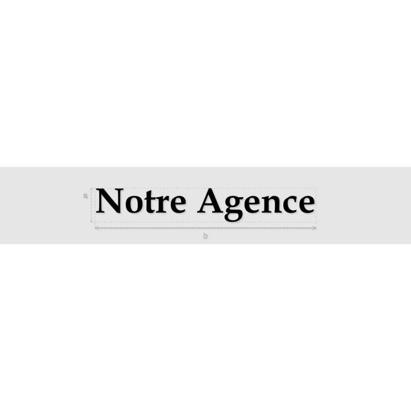 Découpe de lettres : "Notre Agence"