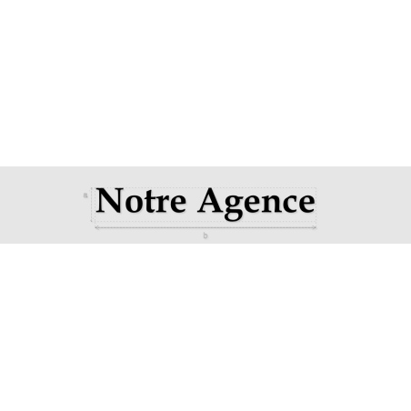 Découpe de lettres : "Notre Agence"