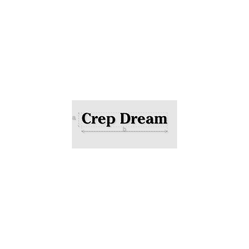 Découpe de lettres : "Crep Dream"