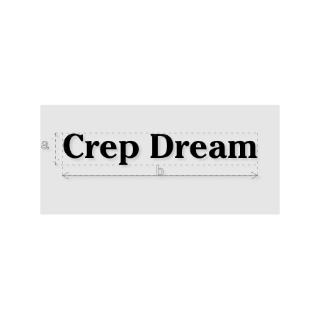 Découpe de lettres : "Crep Dream"