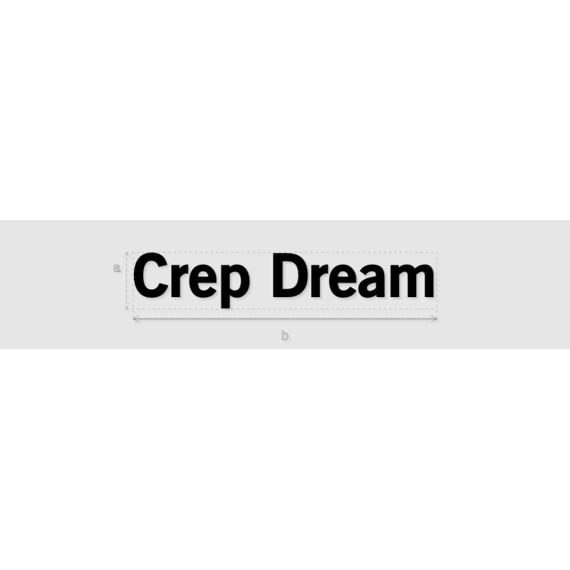 Découpe de lettres : "Crep Dream"
