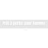 Découpe de lettres : "Prêt à porter pour homme"