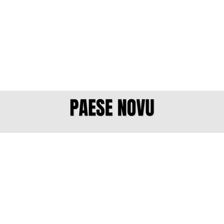 Découpe de lettres : "PAESE NOVU"