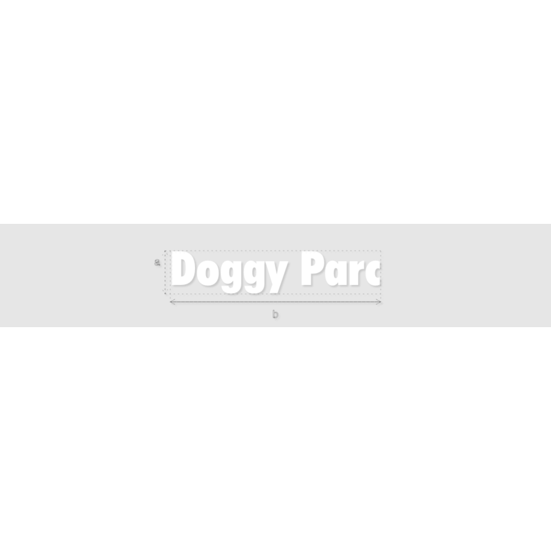 Découpe de lettres : "Doggy Parc"