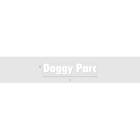 Découpe de lettres : "Doggy Parc"