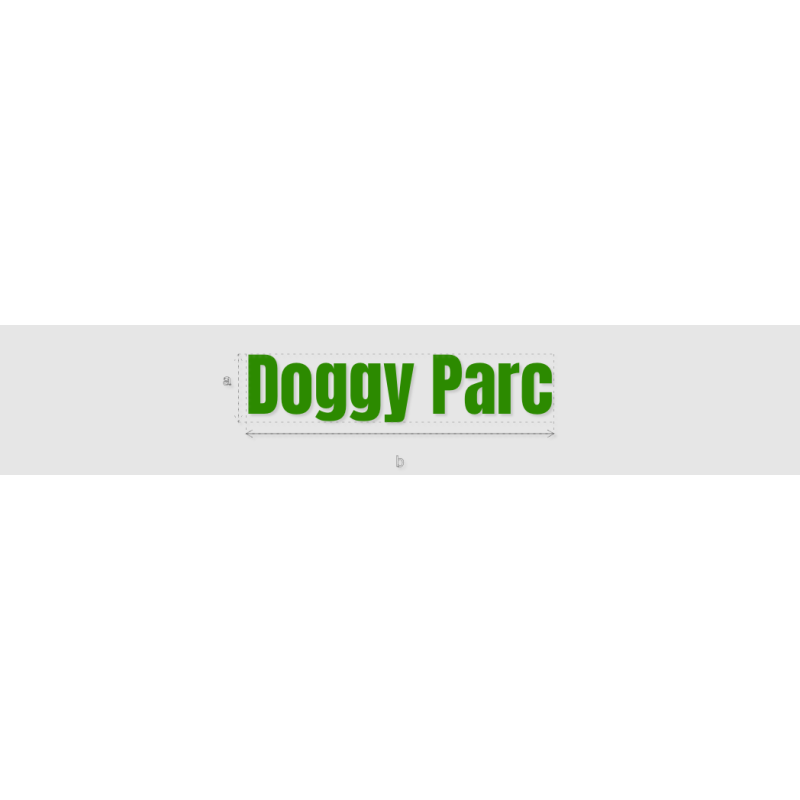 Découpe de lettres : "Doggy Parc"