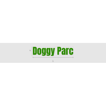 Découpe de lettres : "Doggy Parc"