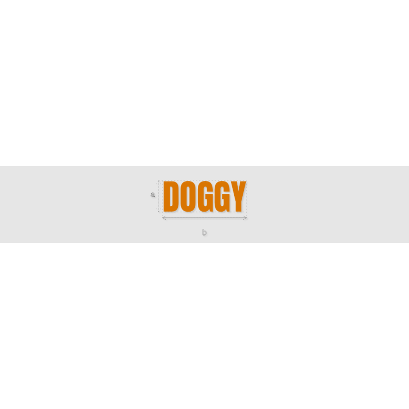 Découpe de lettres : "DOGGY"