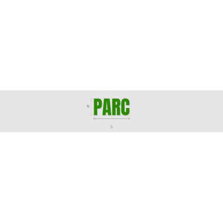 Découpe de lettres : "PARC"
