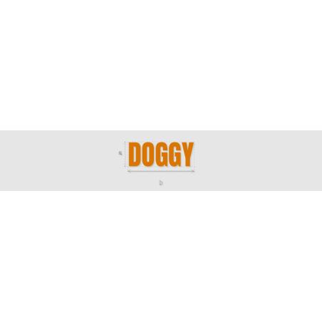 Découpe de lettres : "DOGGY"