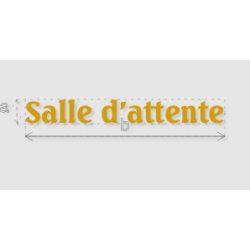Découpe de lettres : "Salle...