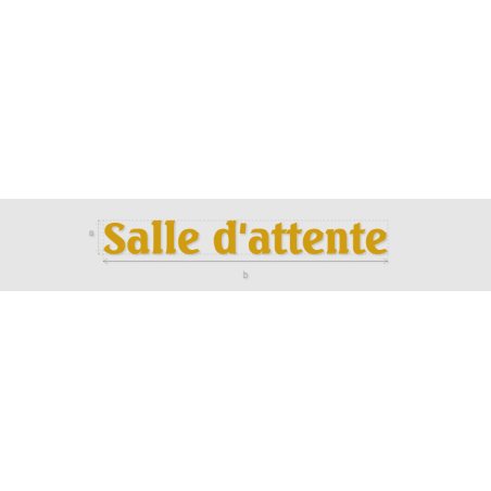 Découpe de lettres : "Salle d'attente"