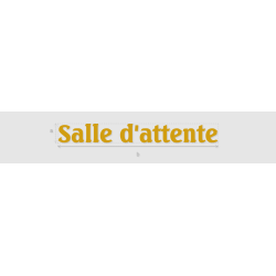 Découpe de lettres : "Salle...