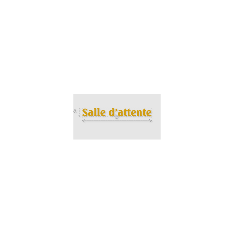 Découpe de lettres : "Salle d’attente"