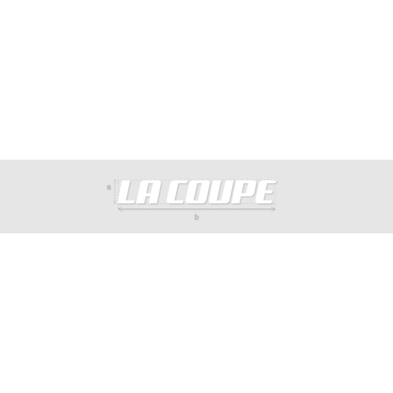 Découpe de lettres : "LA COUPE"