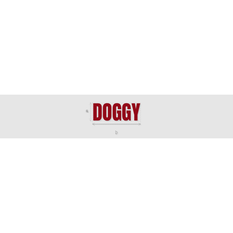 Découpe de lettres : "DOGGY"