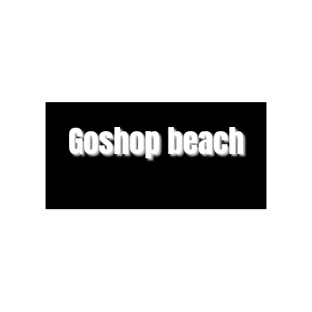 Découpe de lettres : "Goshop beach"