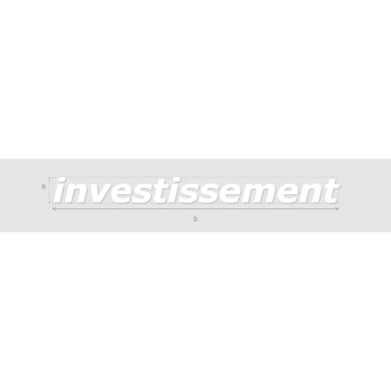 Découpe de lettres : "investissement"