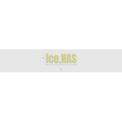 Découpe de lettres : "ice.NAS"
