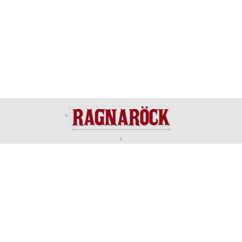 Découpe de lettres : "RAGNARÖCK"