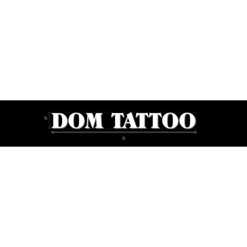 Découpe de lettres : "DOM TATTOO"