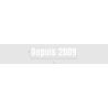 Découpe de lettres : "Depuis 2009"