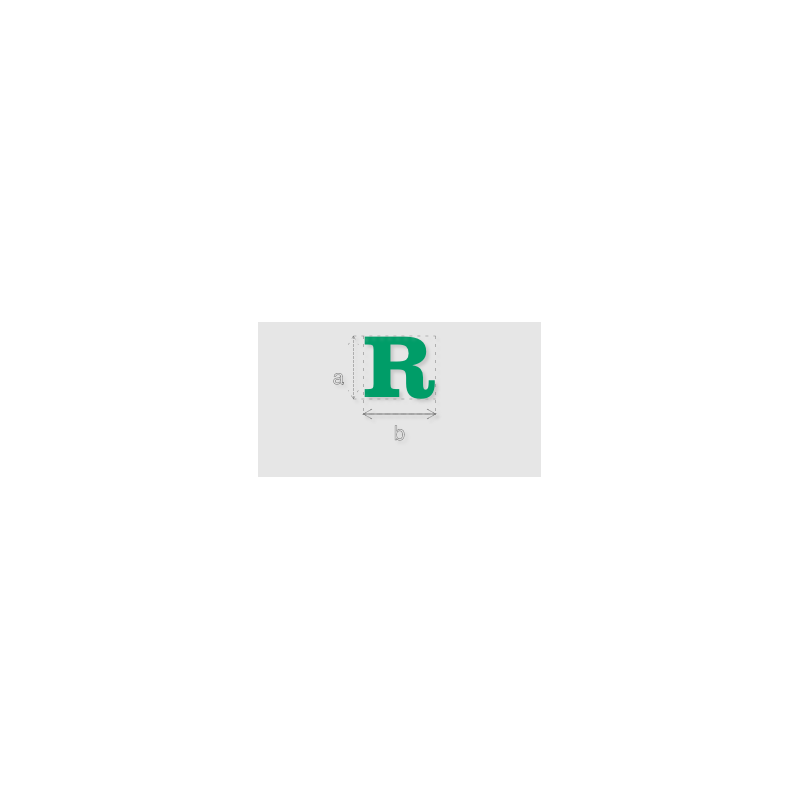 Découpe de lettres : "R"
