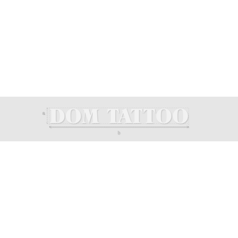 Découpe de lettres : "DOM TATTOO"