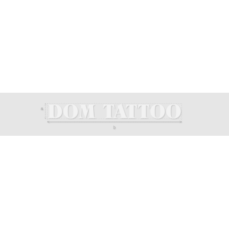 Découpe de lettres : "DOM TATTOO"