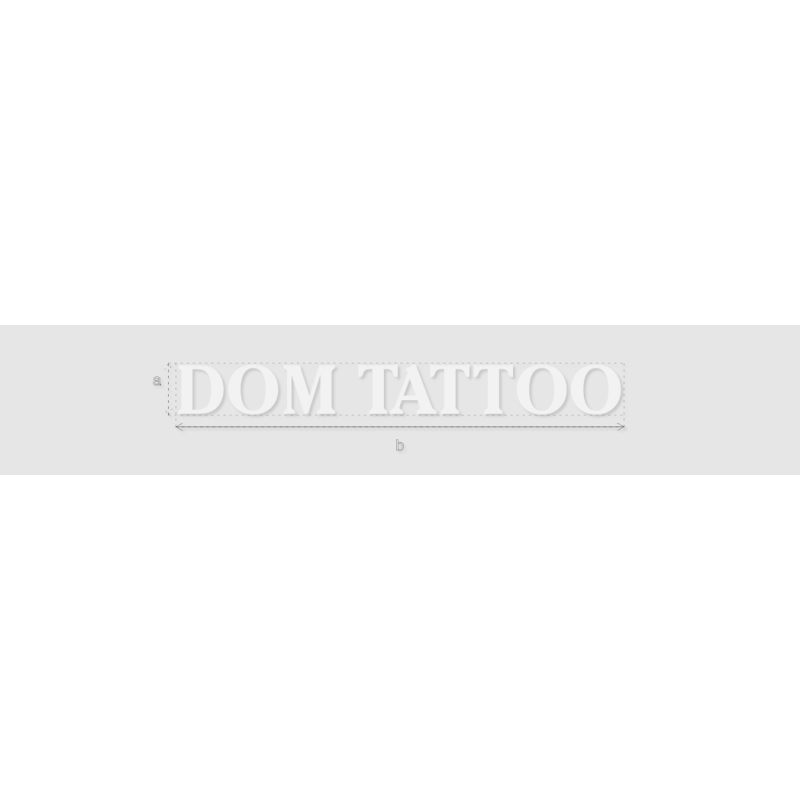 Découpe de lettres : "DOM TATTOO"