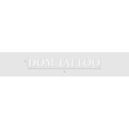 Découpe de lettres : "DOM TATTOO"