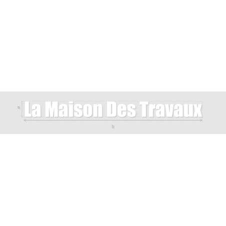 Découpe de lettres : "La Maison Des Travaux"